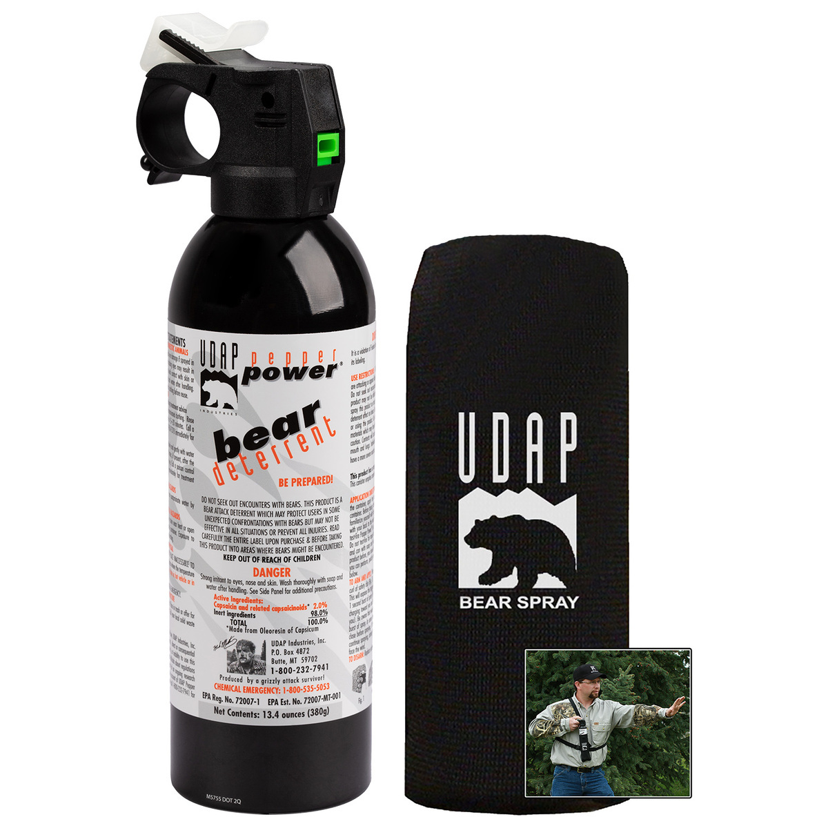 UDAP Large 380G Bear Spray - 13.4oz UDAP Large 380G Bear Spray - 13.4oz