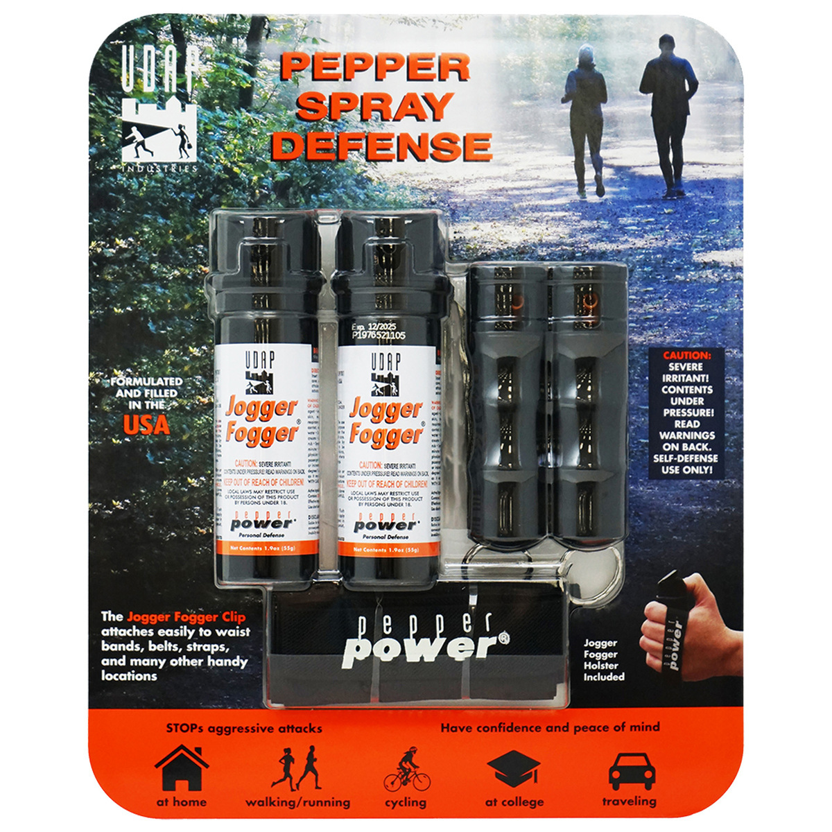 UDAP Personal Defense Pepper Spray Kit - 1.9oz - Black 1.9oz UDAP Personal Defense Pepper Spray Kit - 1.9oz - Black 1.9oz