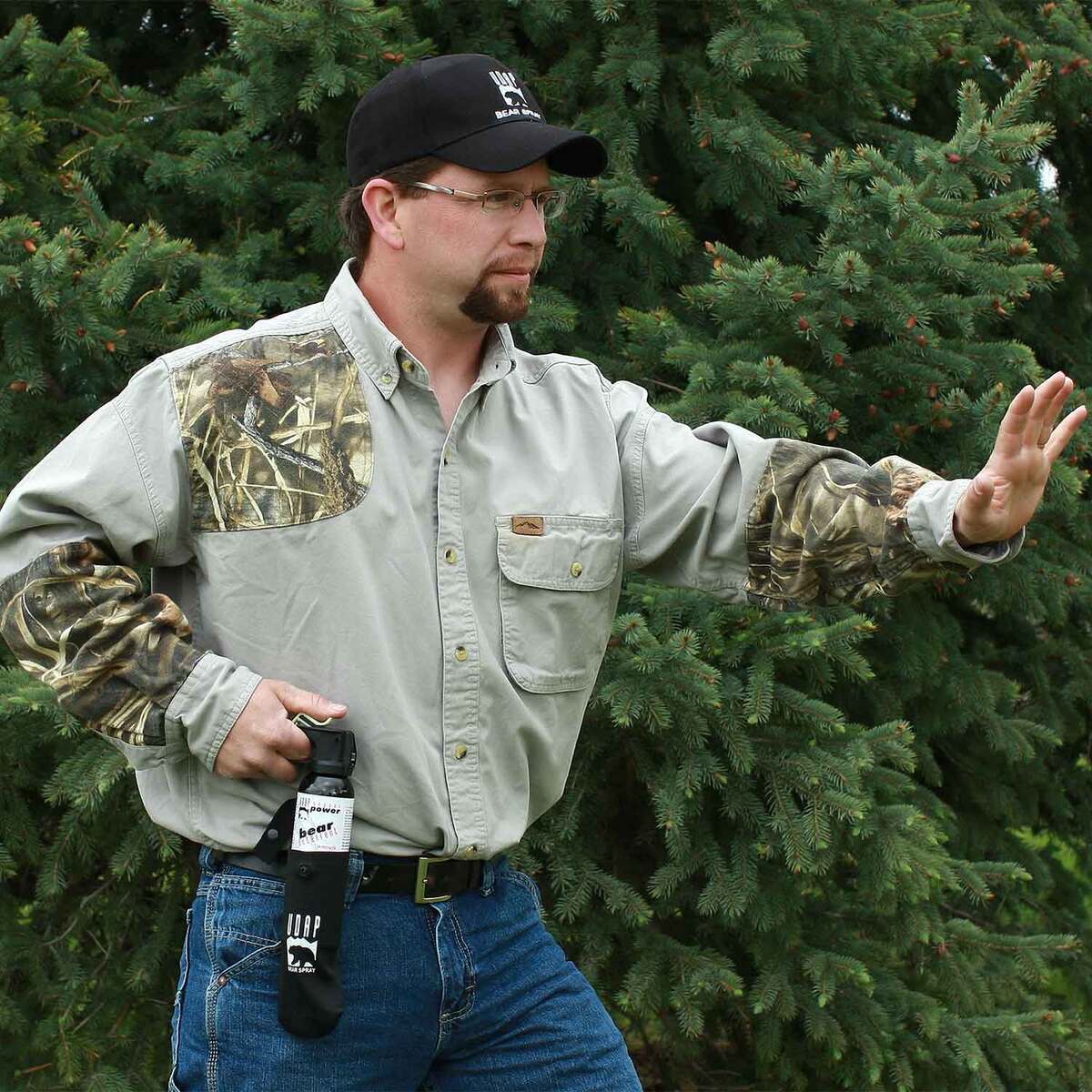 UDAP Super Magnum Bear Spray with Hip Holster - 13.4oz - Black 13.4oz UDAP Super Magnum Bear Spray with Hip Holster - 13.4oz - Black 13.4oz
