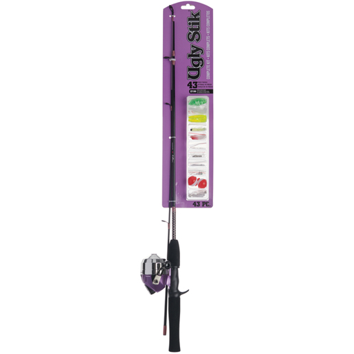 Ugly Stik Complete Ladies Spincast Combo - Purple 10