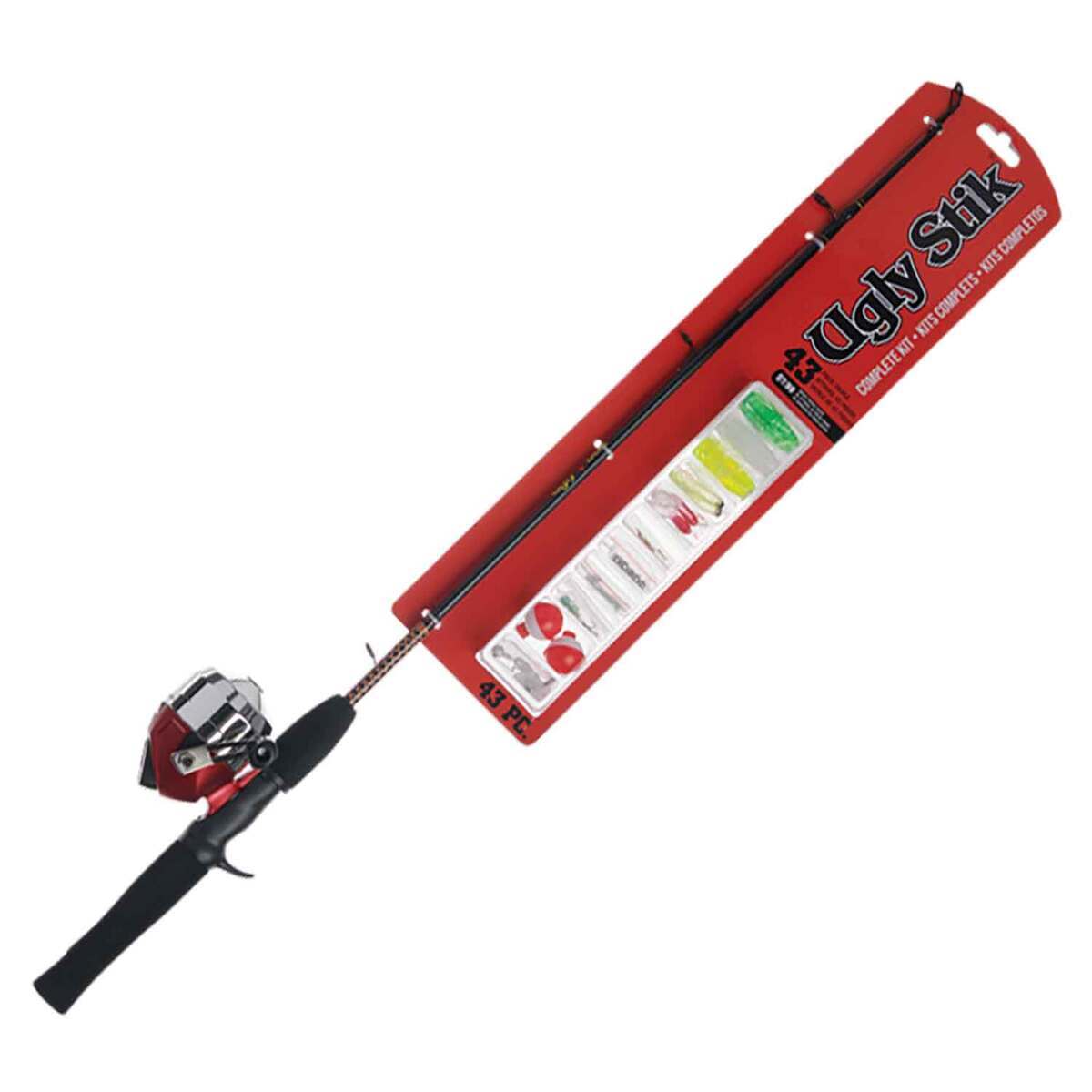Ugly Stik Complete Spincast Rod and Reel Combo Kit - 5ft, Light Power, 2pc - 10 Ugly Stik Complete Spincast Rod and Reel Combo Kit - 5ft, Light Power, 2pc - 10