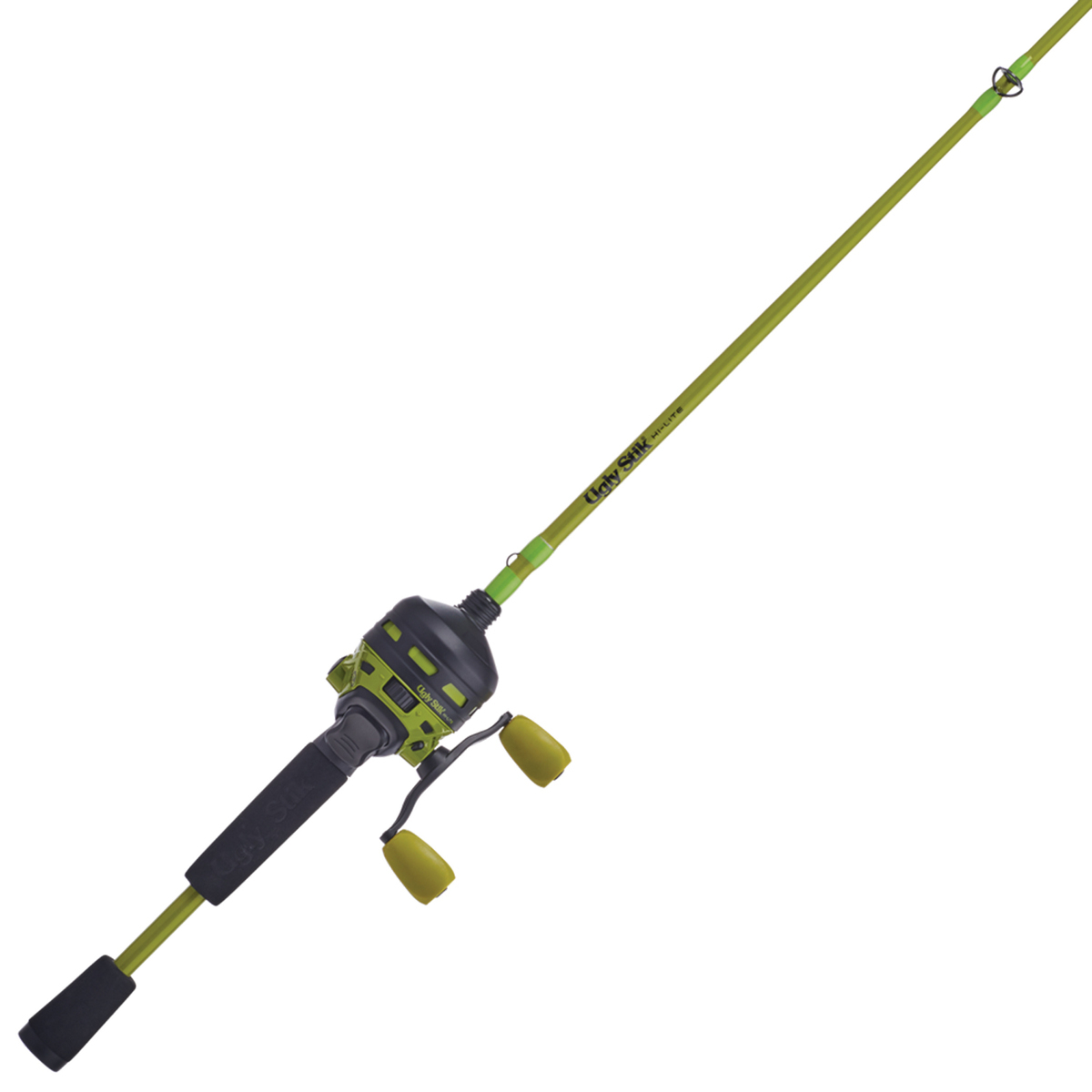 Ugly Stik Hi-Lite Spincast Combo - 6ft, Medium Power, 2pc - Green 10 Ugly Stik Hi-Lite Spincast Combo - 6ft, Medium Power, 2pc - Green 10