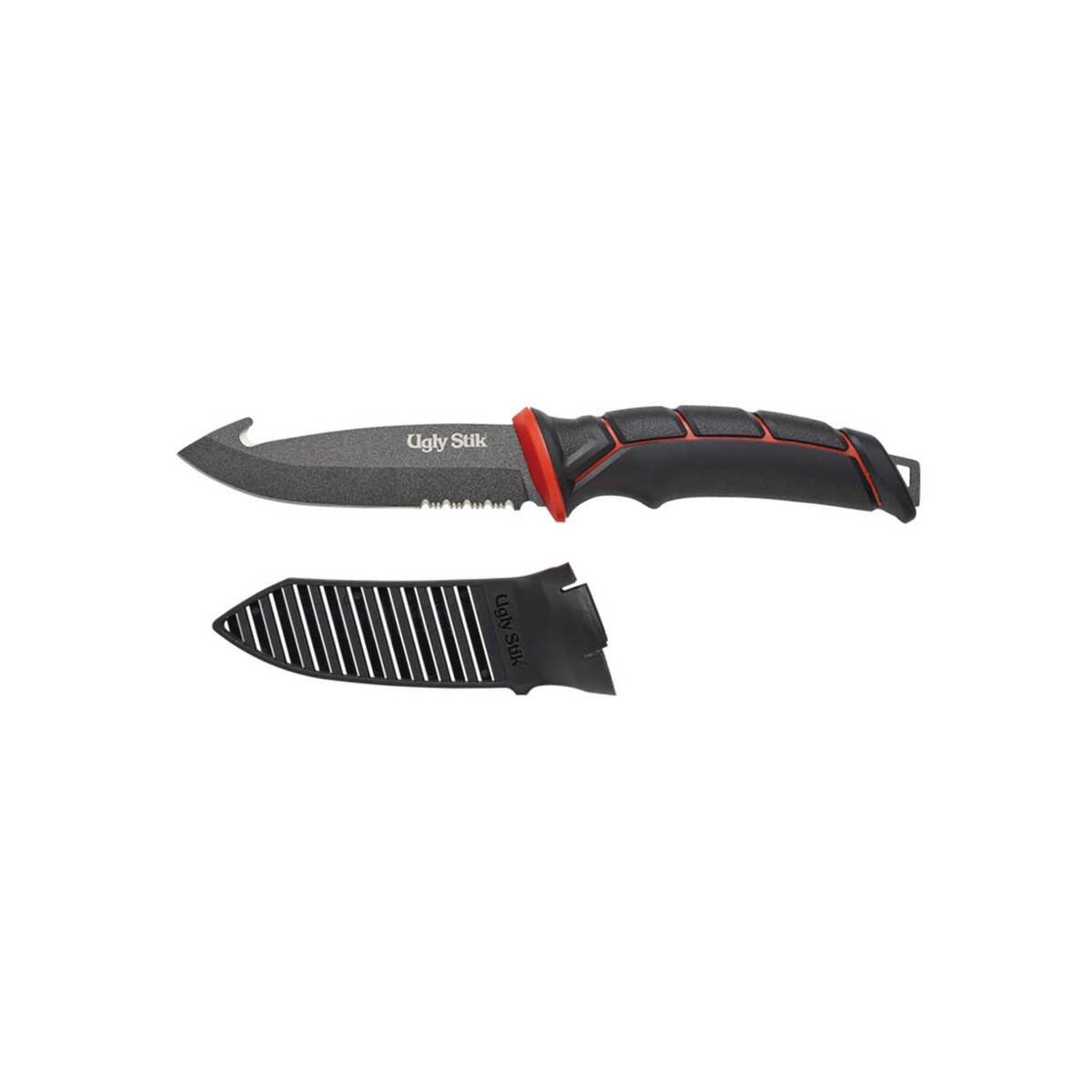 Ugly Stik Ugly Tools Gut Hook Bait Knife Fishing Tool - Black/Red - Black/Red Ugly Stik Ugly Tools Gut Hook Bait Knife Fishing Tool - Black/Red - Black/Red