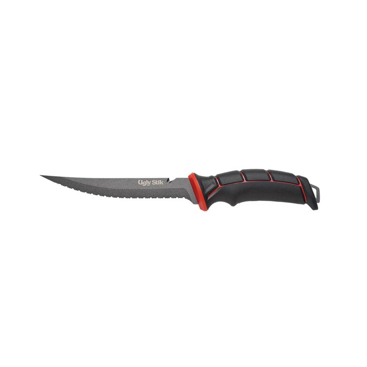 Ugly Stik Ugly Tools Serrated Knife Fishing Tool - Black/Red, 7in - Black/Red Ugly Stik Ugly Tools Serrated Knife Fishing Tool - Black/Red, 7in - Black/Red