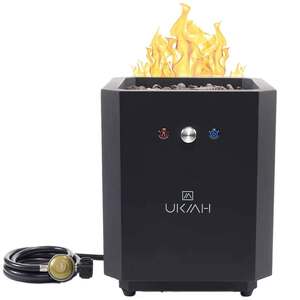 Ukiah Note Portable Gas Fire Pit with Sound System