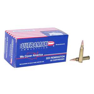 Ultramax 223 Remington FMJ Rifle Ammo