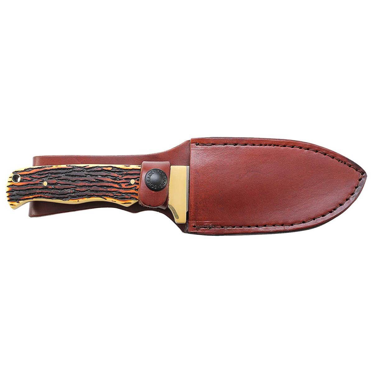 Uncle Henry 185UH 4.3 inch Fixed Blade Knife - Brown - Brown Uncle Henry 185UH 4.3 inch Fixed Blade Knife - Brown - Brown