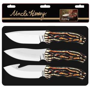 Uncle Henry 3 Piece Gift Tin Knife Set