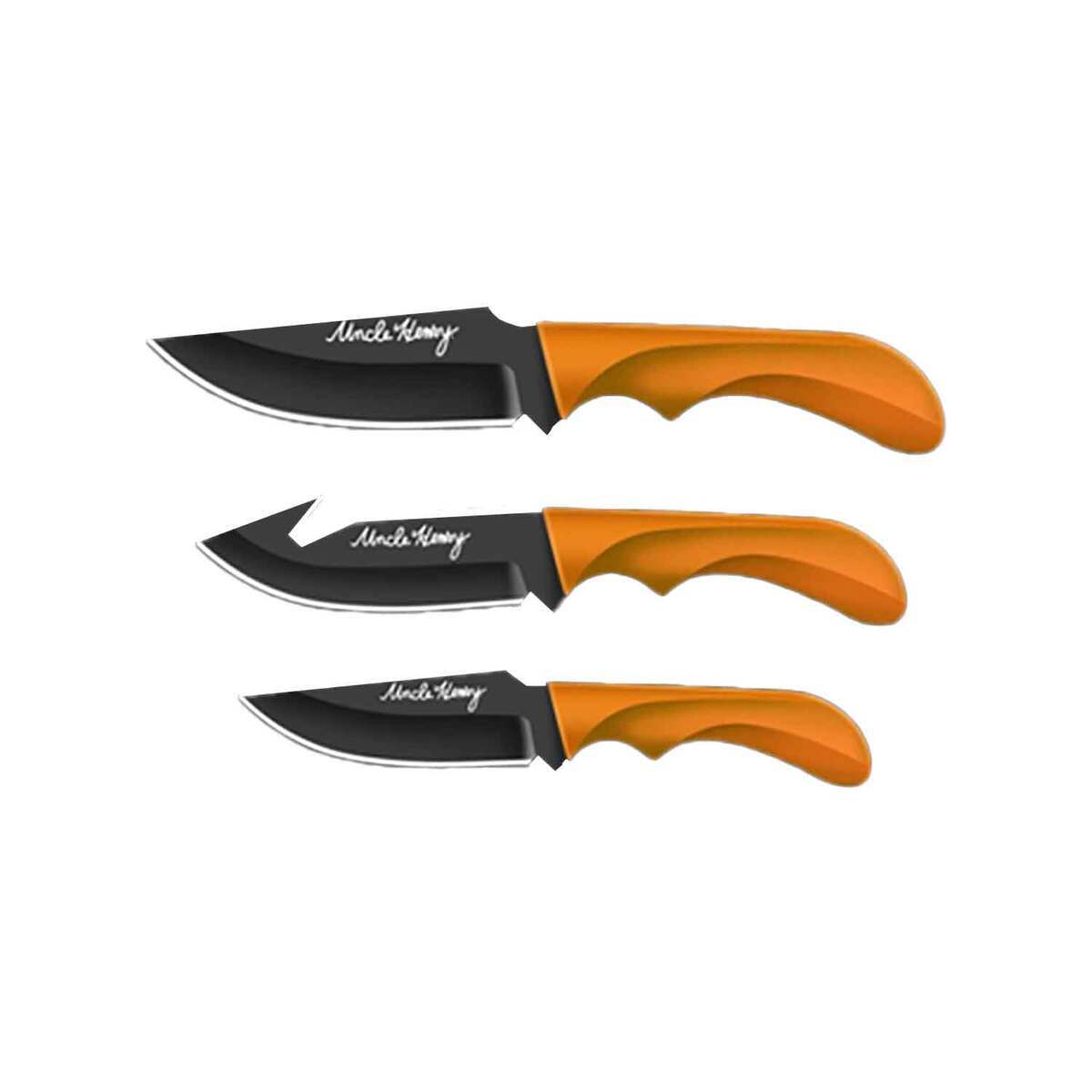 Uncle Henry 3 Piece Knife Set - Orange Uncle Henry 3 Piece Knife Set - Orange