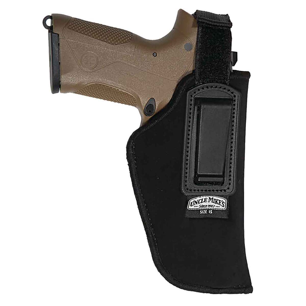 Uncle Mike's Inside-The-Pant w/ Retention Strap Size 15 Right Hand Holster - Black 15 Uncle Mike's Inside-The-Pant w/ Retention Strap Size 15 Right Hand Holster - Black 15