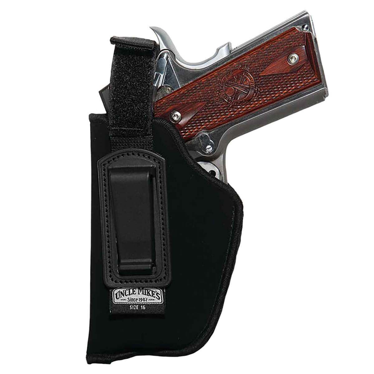 Uncle Mike's Inside-The-Pant w/ Retention Strap Size 16 Left Hand Holster - Black 16 Uncle Mike's Inside-The-Pant w/ Retention Strap Size 16 Left Hand Holster - Black 16