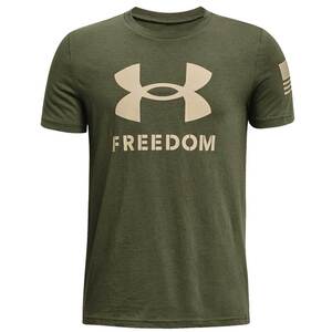 Under Armour Boys' Freedom Short Sleeve Casual Shirt - Marine OD Green - XL