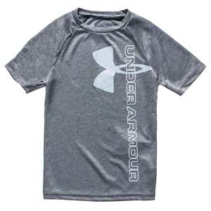 Under Armour Boys' Split Logo Hybrid Short Sleeve Shirt