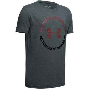 Under Armour Boys' Sportstyle Short Sleeve Shirt - Pitch Gray - M