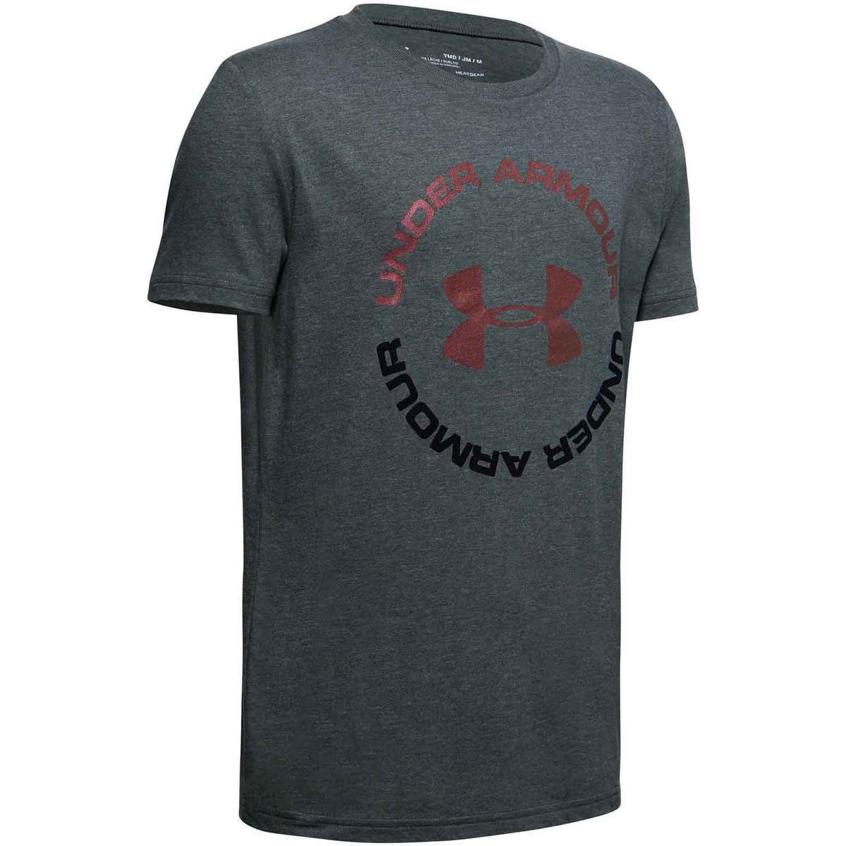 Under Armour Boys' Sportstyle Short Sleeve Shirt - Pitch Gray - M - Pitch Gray M Under Armour Boys' Sportstyle Short Sleeve Shirt - Pitch Gray - M - Pitch Gray M