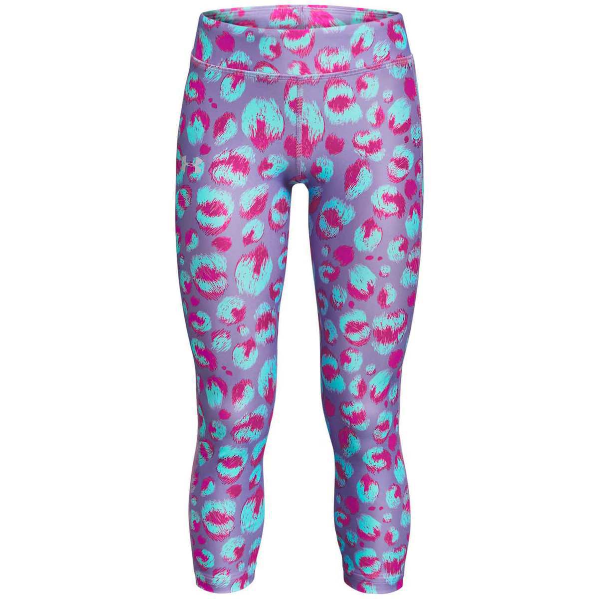 Under Armour Girls' HeatGear Printed Ankle Crop Leggings Under Armour Girls' HeatGear Printed Ankle Crop Leggings