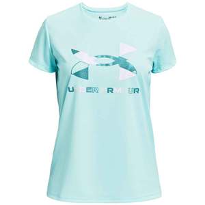 Under Armour Girls' Tech Graphic Big Logo Short Sleeve Shirt