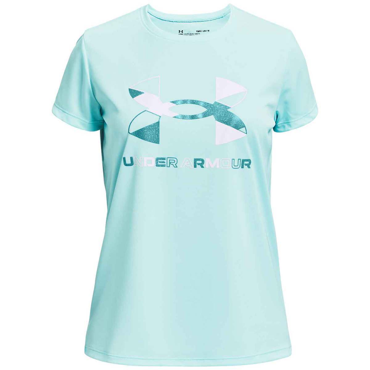 Under Armour Girls' Tech Graphic Big Logo Short Sleeve Shirt Under Armour Girls' Tech Graphic Big Logo Short Sleeve Shirt
