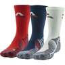 Under Armour Men's Elevated Performance 3-Pack Crew Casual Socks - Red/Midnight Navy/White - L - Red/Midnight Navy/White L