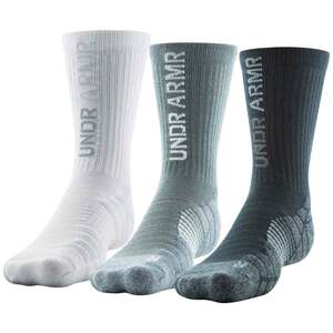 Under Armour Men's Elevated Performance 3-Pack Crew Socks - Black/Gray - L