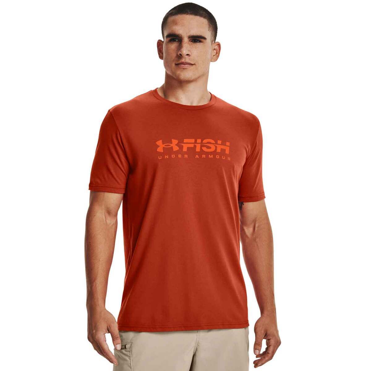 Under Armour Men's Fish Strike T-Shirt - Orange, XXL