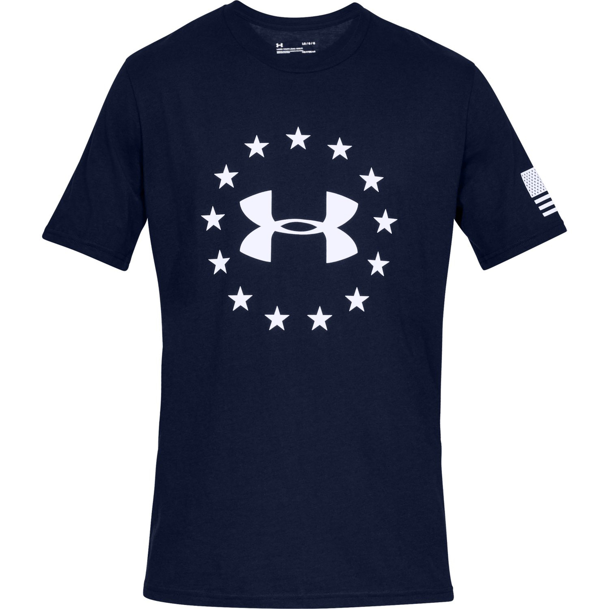 Under Armour Men's Freedom Logo Short Sleeve Shirt - Blue M Under Armour Men's Freedom Logo Short Sleeve Shirt - Blue M