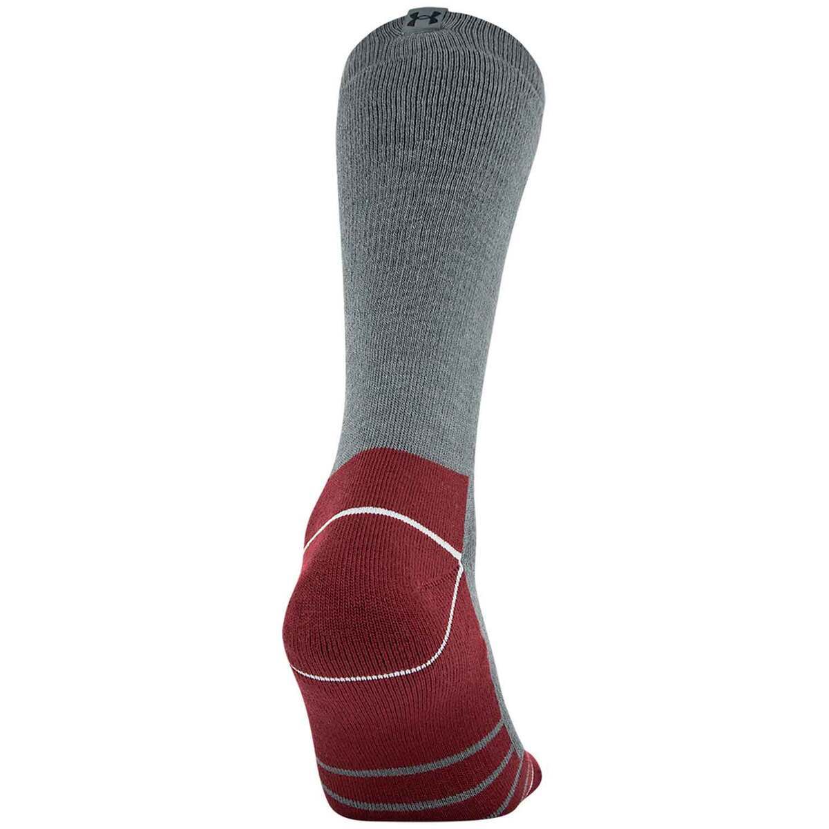 Under Armour Men's Hitch Rugged Hiking Socks - Pitch Gray Cardinal - XL - Pitch Gray Cardinal XL Under Armour Men's Hitch Rugged Hiking Socks - Pitch Gray Cardinal - XL - Pitch Gray Cardinal XL