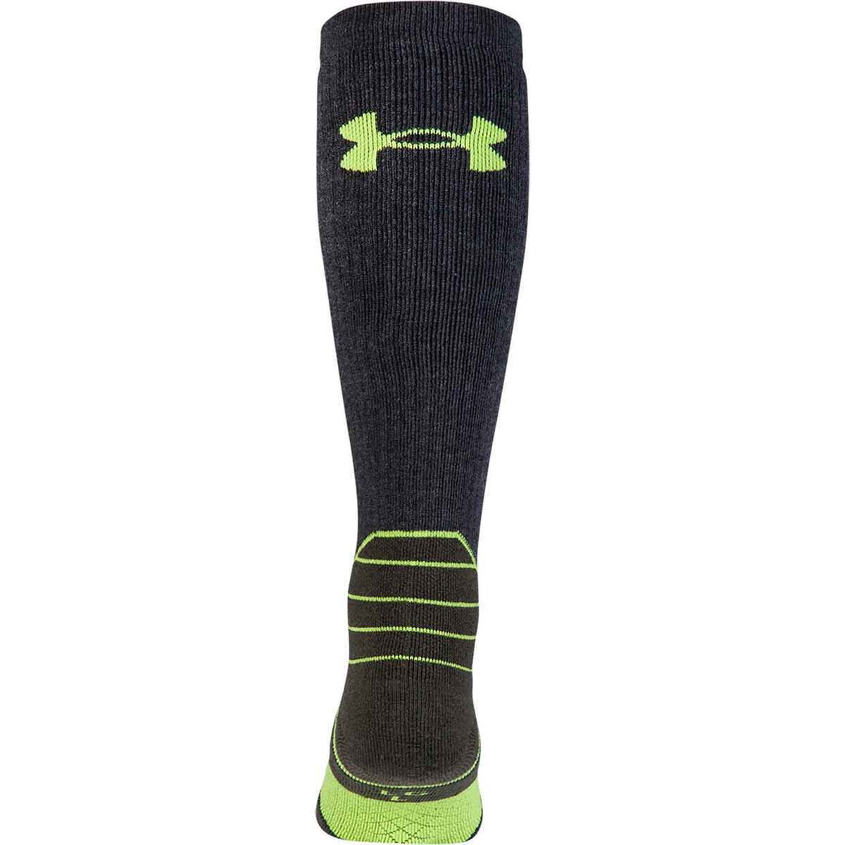 Under Armour Men's Scent Control Outdoor Performance Hiking Socks - Asphalt Heather/Velocity Green - 9-11 - Asphalt Heather/Velocity Green 9-11 Under Armour Men's Scent Control Outdoor Performance Hiking Socks - Asphalt Heather/Velocity Green - 9-11 - Asphalt Heather/Velocity Green 9-11