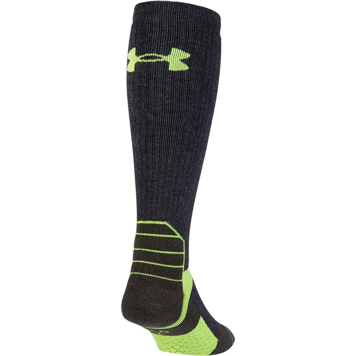 Under Armour Men's Scent Control Outdoor Performance Hiking Socks - Asphalt Heather/Velocity Green - 9-11 - Asphalt Heather/Velocity Green 9-11 Under Armour Men's Scent Control Outdoor Performance Hiking Socks - Asphalt Heather/Velocity Green - 9-11 - Asphalt Heather/Velocity Green 9-11