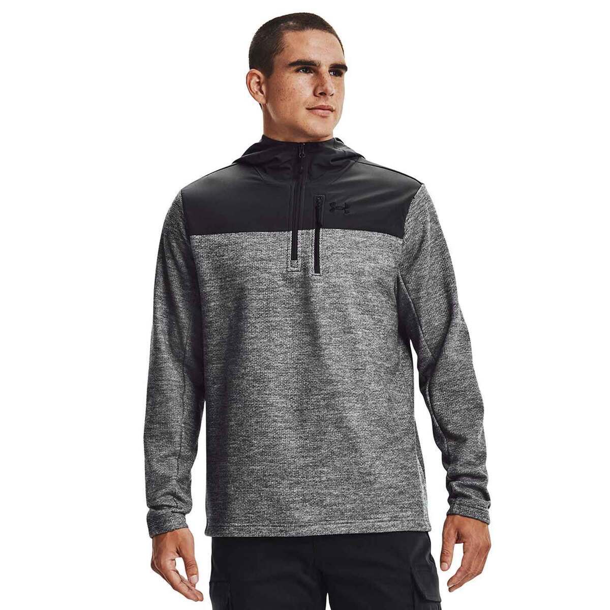Under Armour Men's Specialist Grid Half Zip Casual Hoodie - Pitch Grey - M - Pitch Grey M Under Armour Men's Specialist Grid Half Zip Casual Hoodie - Pitch Grey - M - Pitch Grey M