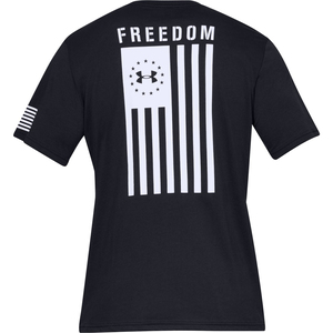 Under Armour Men's Tactical Freedom Flag Short Sleeve Shirt - Black - XXL