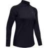 Under Armour Women's ColdGear Base 4.0 Half Zip Long Sleeve Base Layer Shirt - Black - XXL - Black XXL