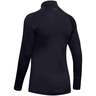 Under Armour Women's ColdGear Base 4.0 Half Zip Long Sleeve Base Layer Shirt - Black - L - Black L