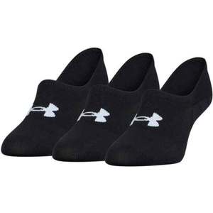 Under Armour Women's Essential 3 Pack Liner Casual Socks - Black - M