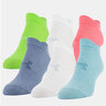 Under Armour Women's Essential No Show 6-Pack Socks - Cosmos/White - M - Cosmos/White M