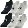 Under Armour Women's Essential Ultra Low Tab 6-Pack Casual Socks - Halo Gray/White/Black - M - Halo Gray/White/Black M