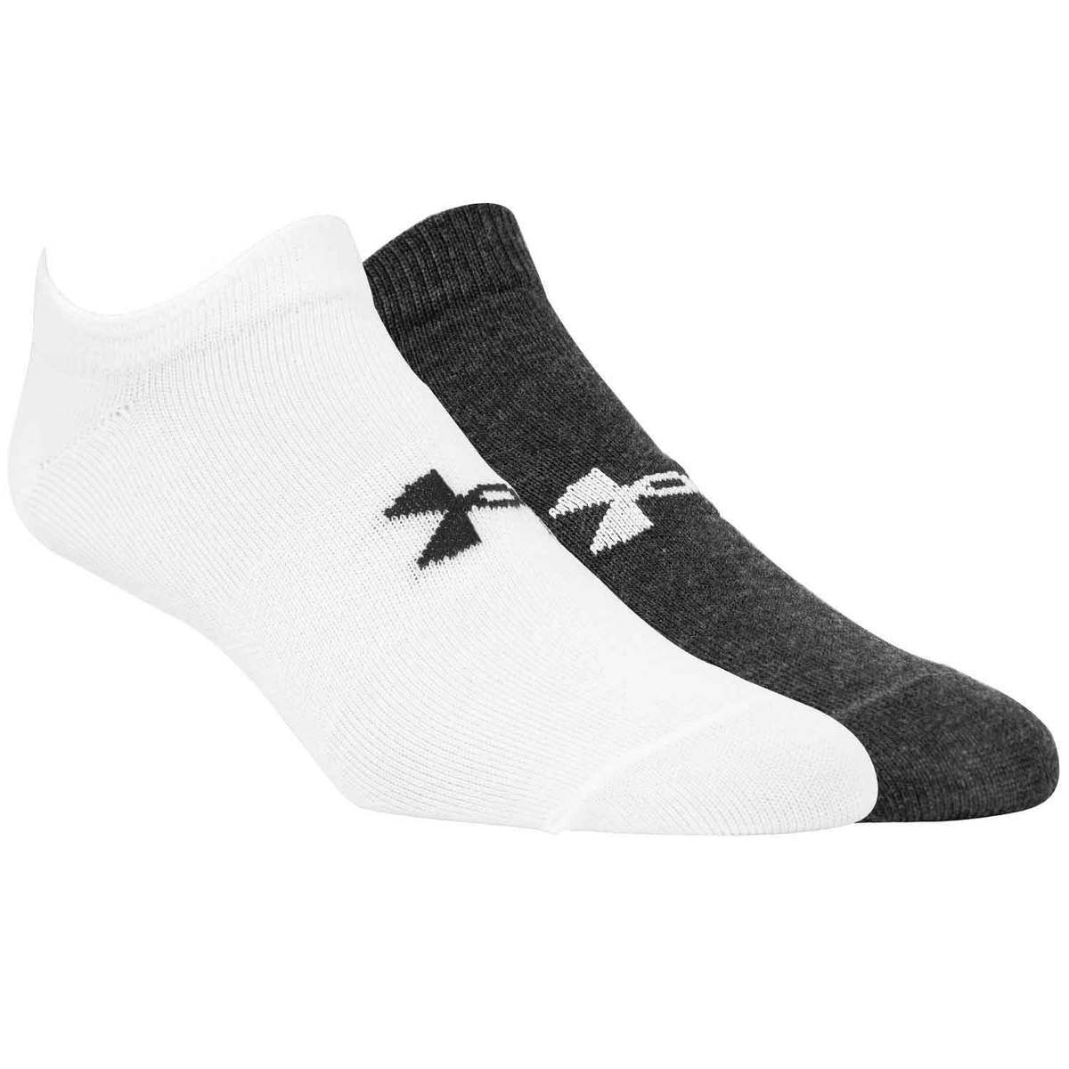 Under Armour Women's Essentials 6 Pack Casual Socks - Black/White ...