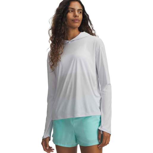 Under Armour Women’s Fish Elite Hooded Long Sleeve Fishing Shirt – White/Black S