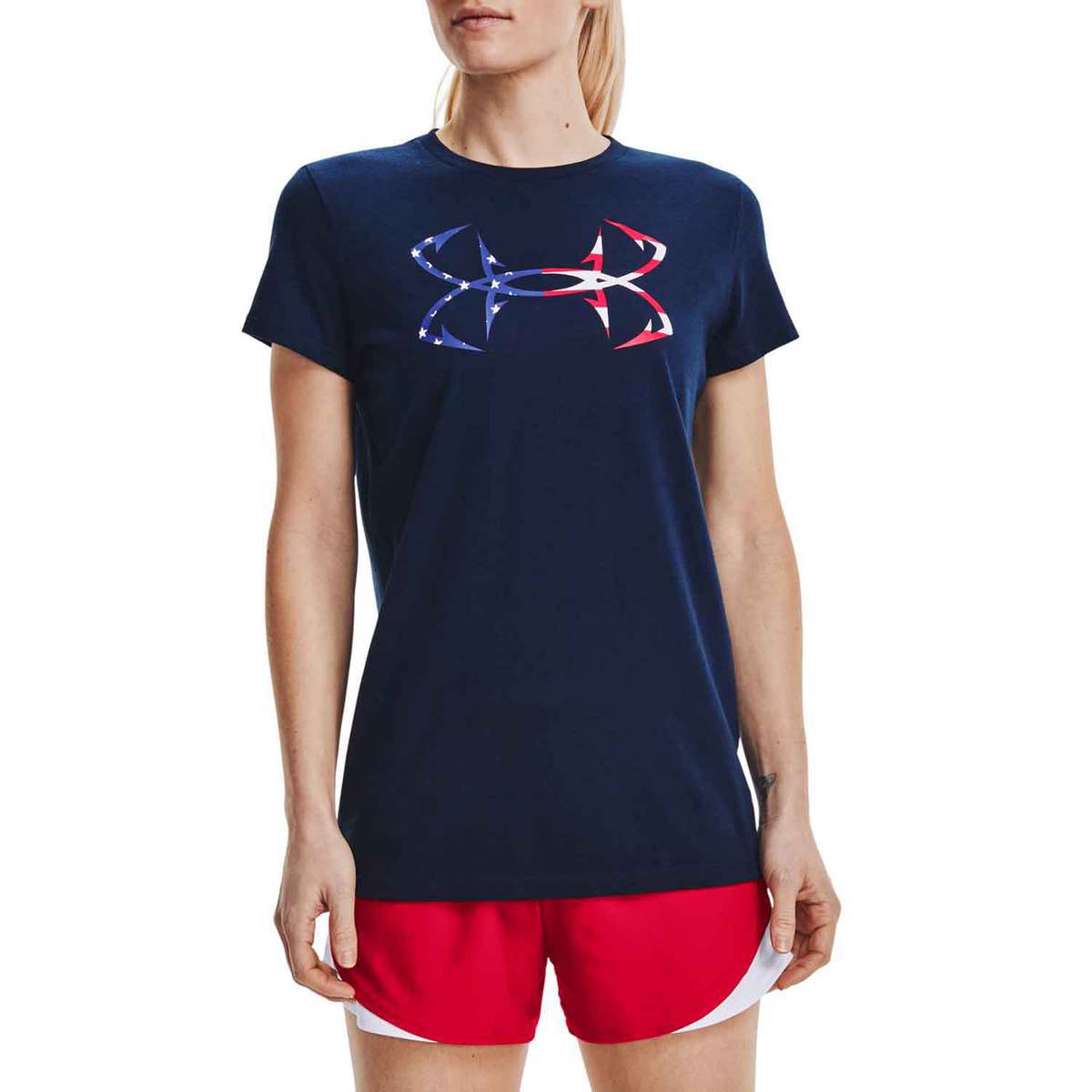 Under Armour Freedom Hook Women's T-Shirt - Academy / White - L
