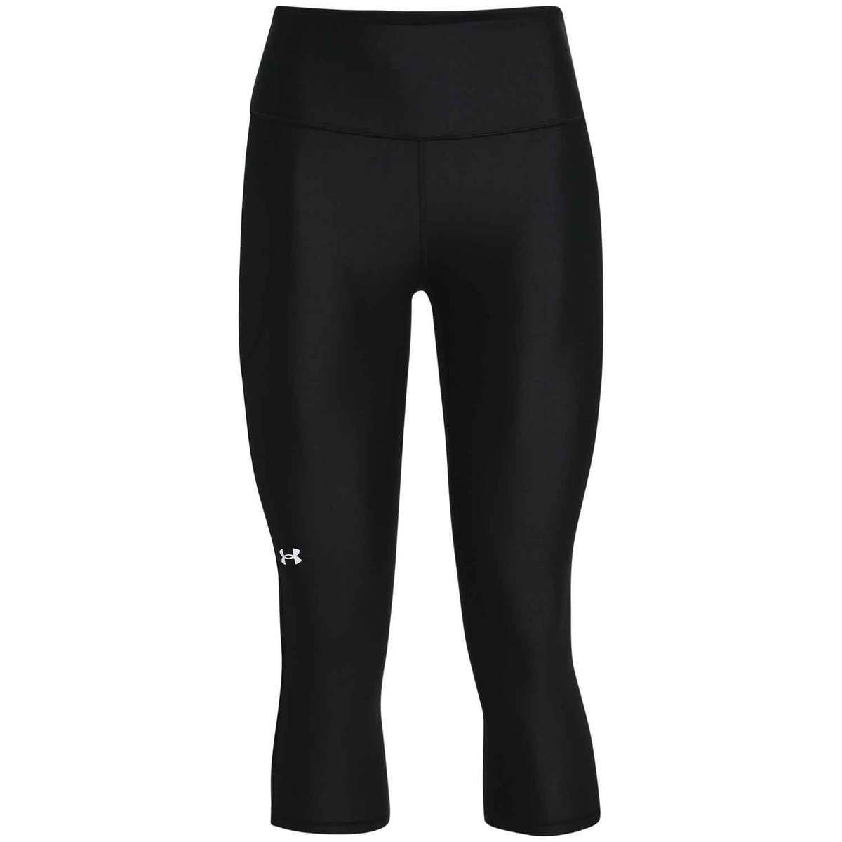 Under Armour Women's HeatGear No Slip Waist High Rise Crop Leggings Under Armour Women's HeatGear No Slip Waist High Rise Crop Leggings
