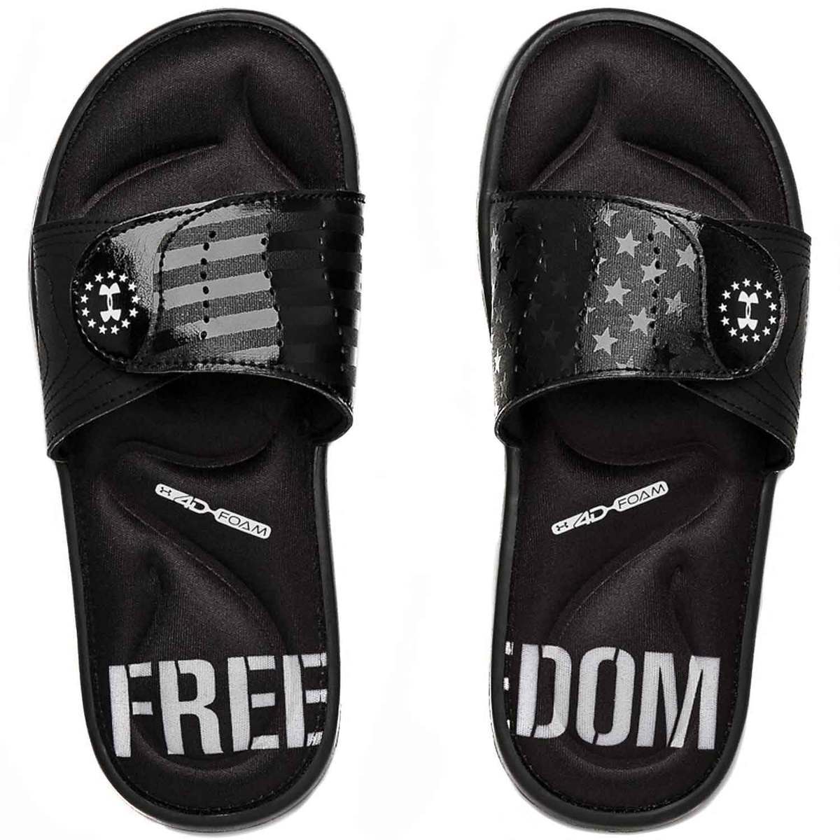 Under Armour Women's Ignite Freedom Slide Open Toe Sandals - Black - Size 6 - Black 6 Under Armour Women's Ignite Freedom Slide Open Toe Sandals - Black - Size 6 - Black 6