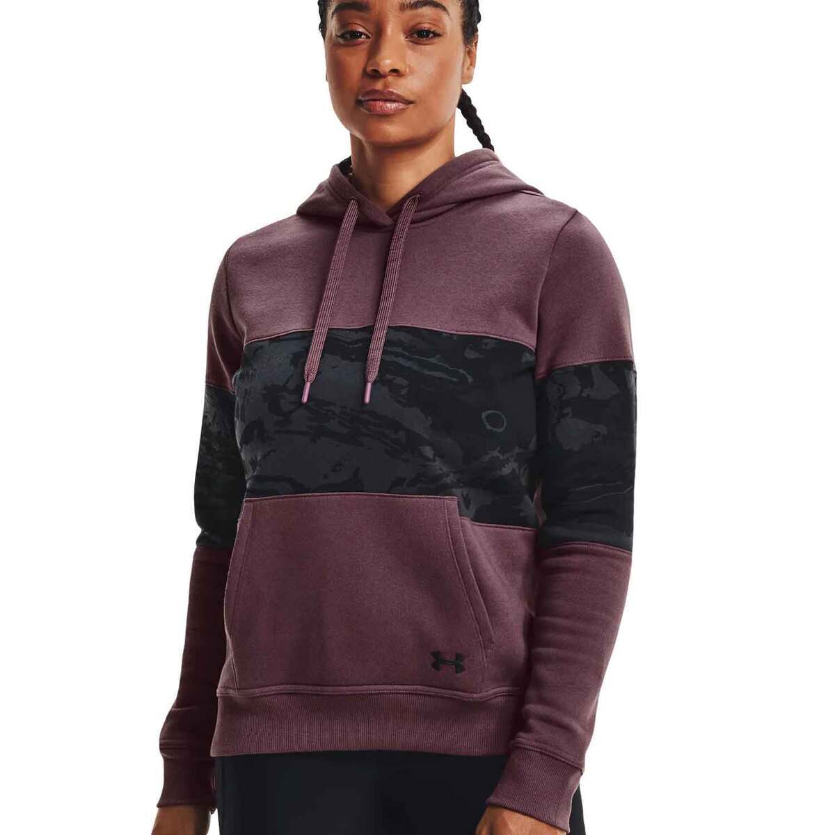 Under Armour Women's Rival Fleece Blocked Casual Hoodie Under Armour Women's Rival Fleece Blocked Casual Hoodie
