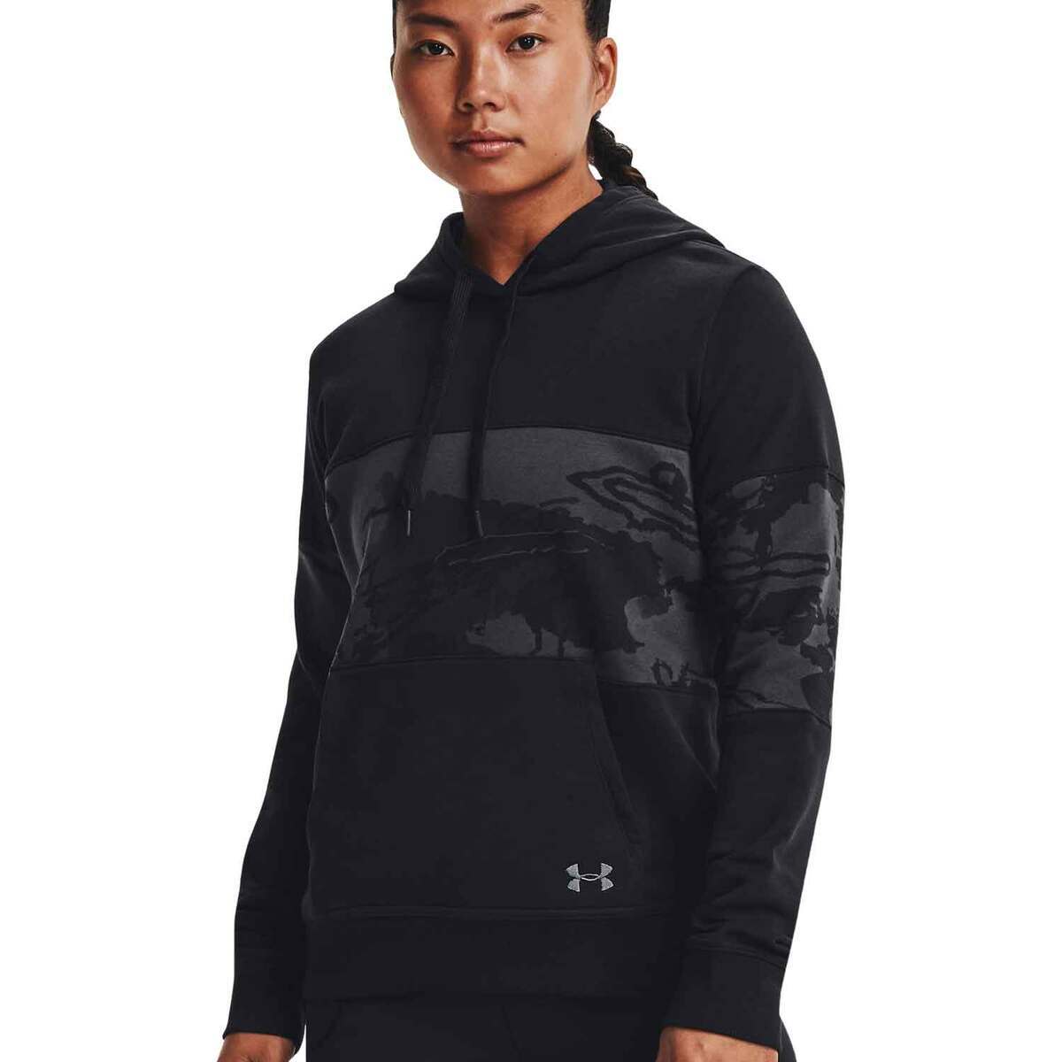 Under Armour Women's Rival Fleece Blocked Casual Hoodie Under Armour Women's Rival Fleece Blocked Casual Hoodie