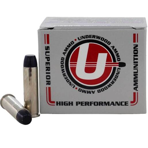 Underwood Ammo Flat Nose Gas Check 357 Magnum 180gr Black Cherry Coated Hard Cast Handgun Ammo Ammo - 20 Rounds 20 Rounds Ammo