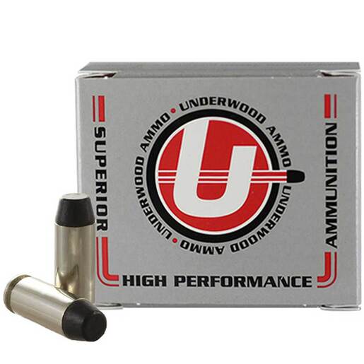 Underwood Ammo Hard Cast Flat Nose 10mm Auto 200gr Black Cherry Coated Hard Cast Handgun Ammo Ammo - 20 Rounds 20 Rounds Ammo