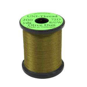 UNI 72 Denier UNI-Thread Fly Tying Thread - Olive Dun, 72D, 200yds