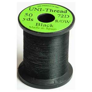 UNI-Thread Fly Tying Thread - Black, 8/0, 50yds