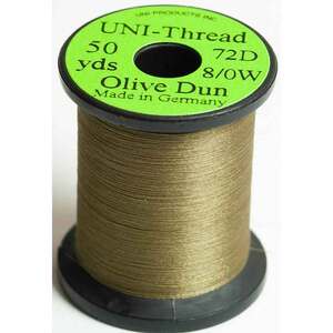 UNI-Thread Fly Tying Thread - Olive Dun, 8/0, 50yds