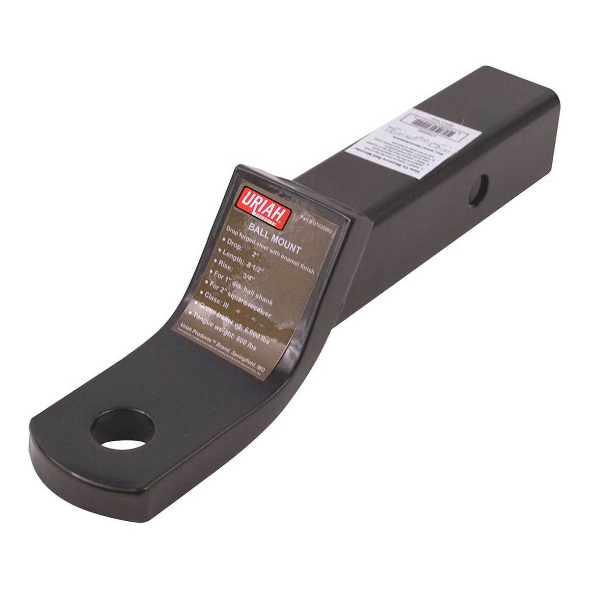 Uriah 2 inch Drop Ball Mount - Black 2 in Uriah 2 inch Drop Ball Mount - Black 2 in