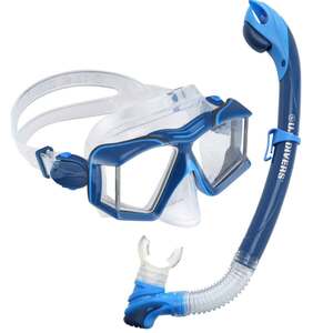 US Divers Sideview II LX/Astros LX Snorkel Combo - Blue/Navy Blue